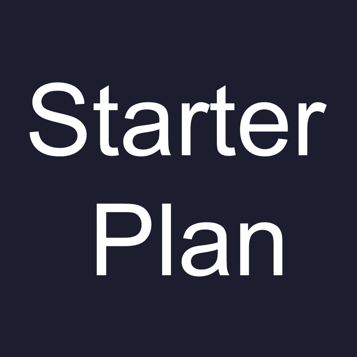 Starter Plan